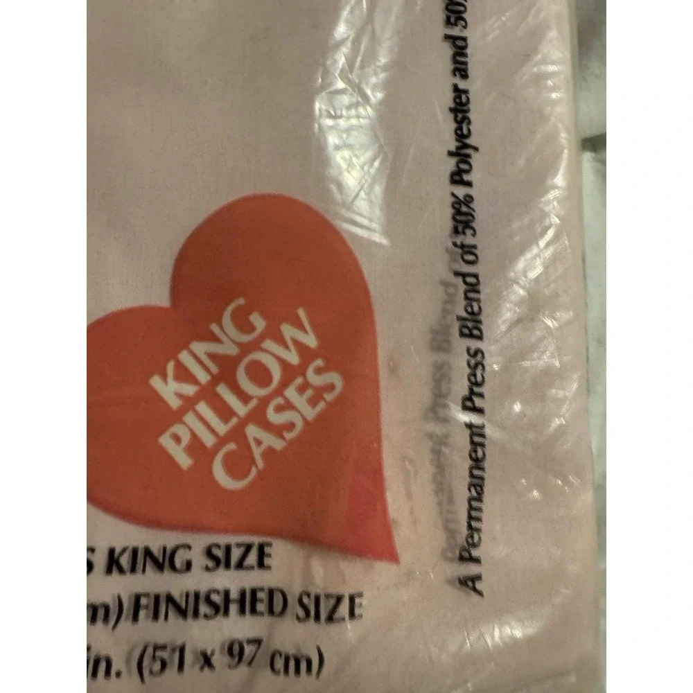 St. Mary's King PINK Pillow Cases No iron Percale Pack Of 2 New In package